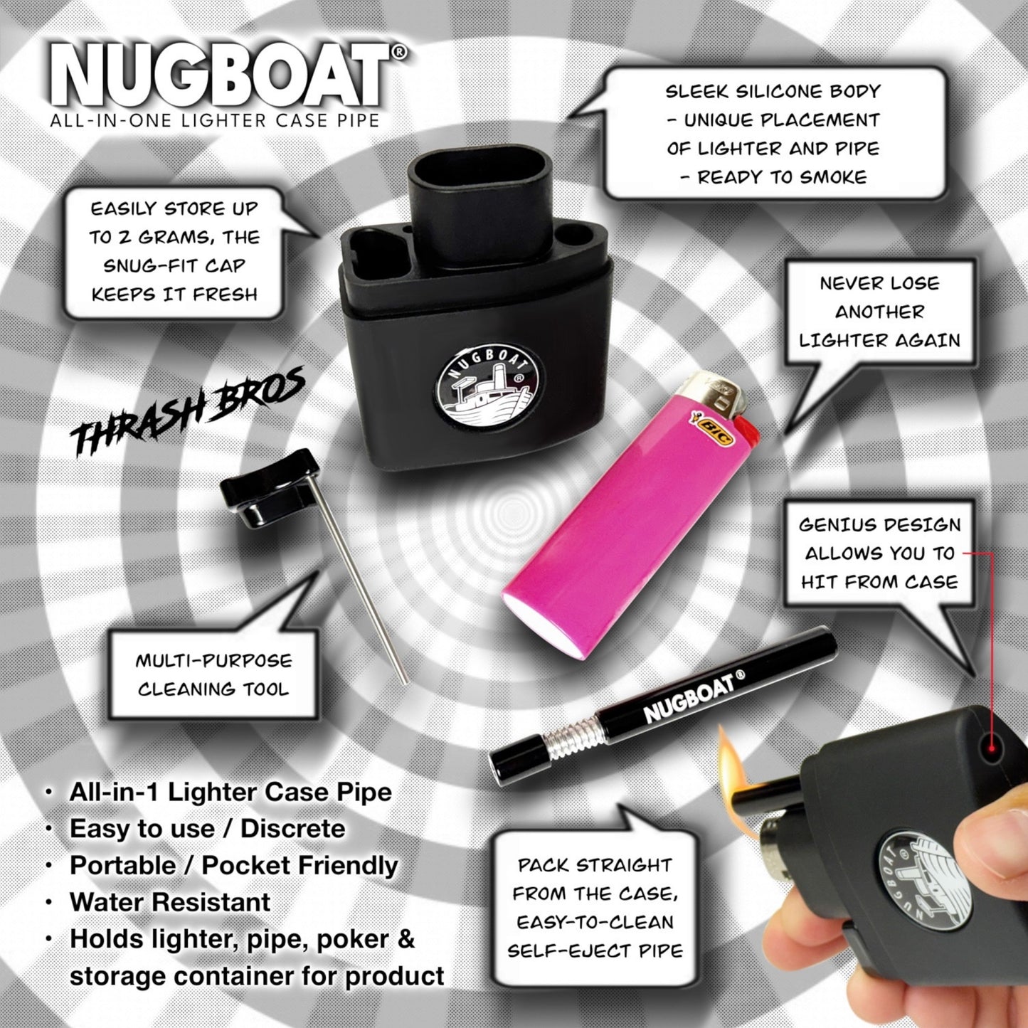NugBoat - Lighter Case Pipe